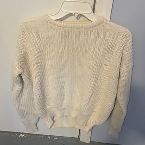 cream american apparel knitted sweater